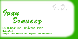 ivan dravecz business card